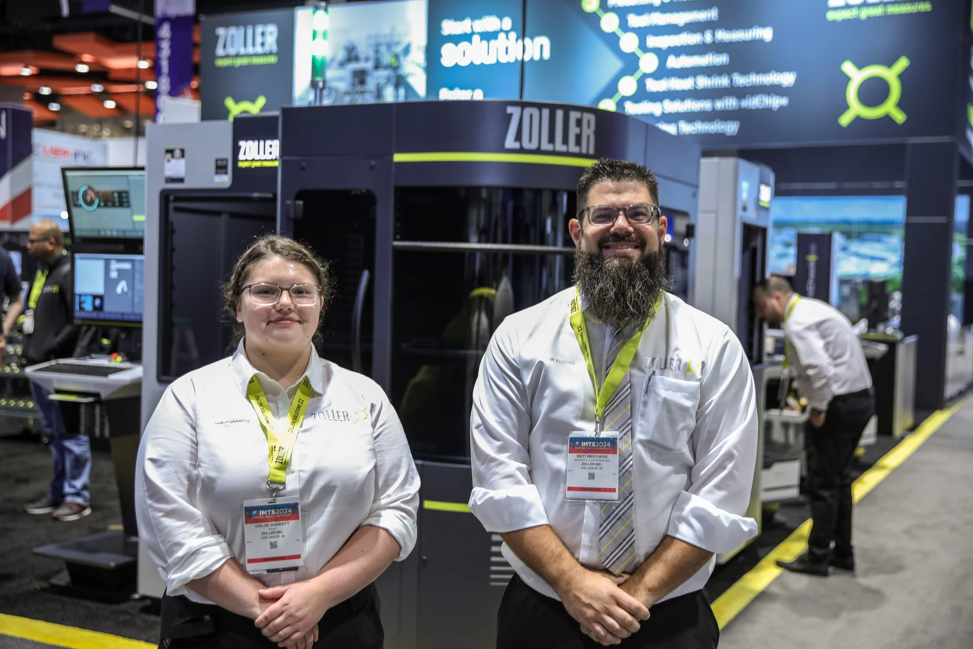 two ZOLLER employees at IMTS 2024